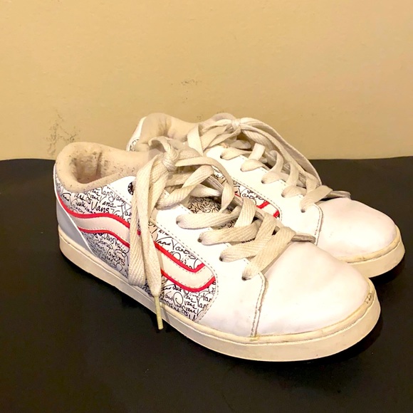 Women's Vans Lace Up Sneakers Doodle scribble 8.5 - Picture 1 of 11